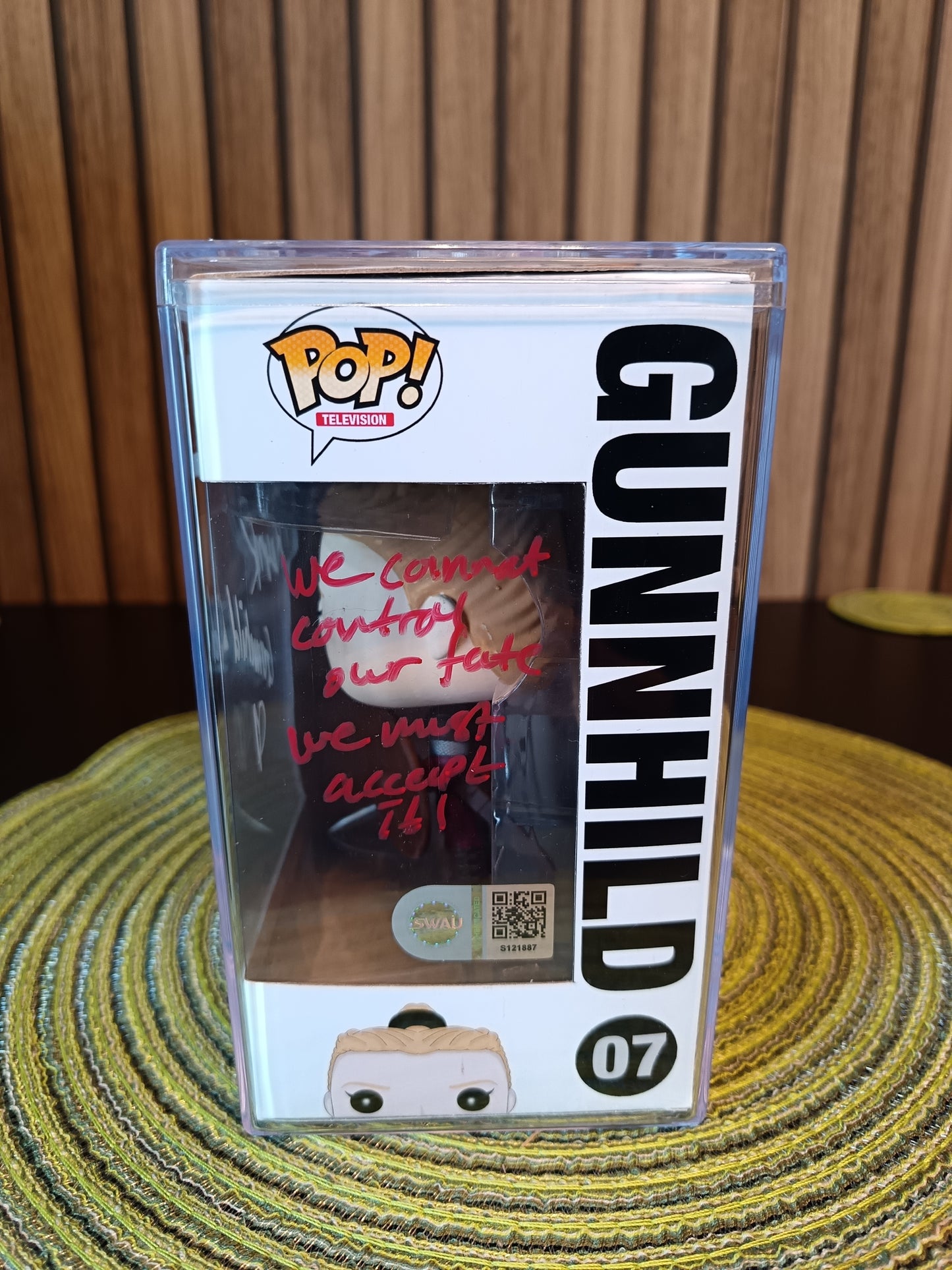 Autographed Funko Pop! Vikings Gunnhild #07 – Signed by Actress w/ Inscription + SWAU COA
