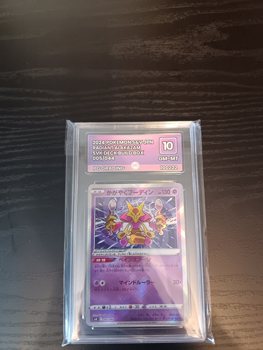 Radiant Alakazam (Japanese) – 2024 SVK Deck Build Box – PG 10 Gem Mint – Rare Graded Pokémon Card